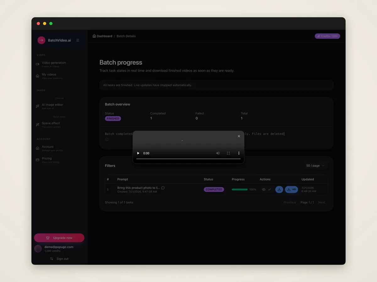 Step 3: Generate and Save Your Video